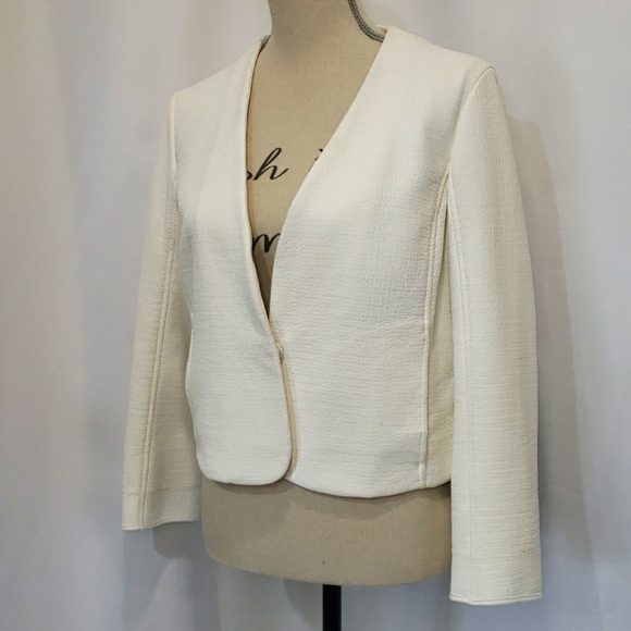 LORD & TAYLOR Moto Blazer Unique Composition Leather "Like" Vegan - Picture 1 of 11